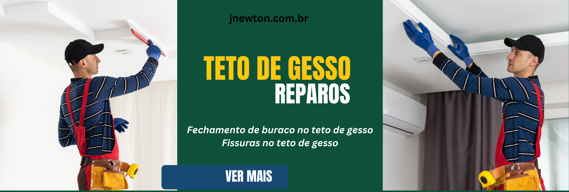 Serviço de reparação de tetos de gesso