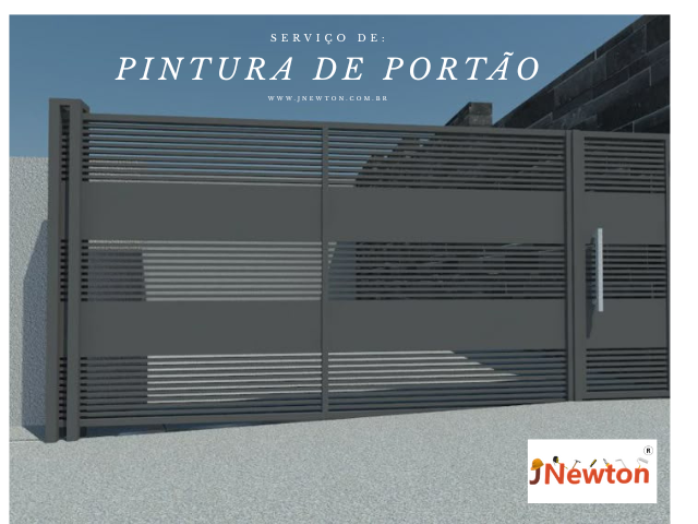Portão basculante metálico residencial em tom cinza escuro